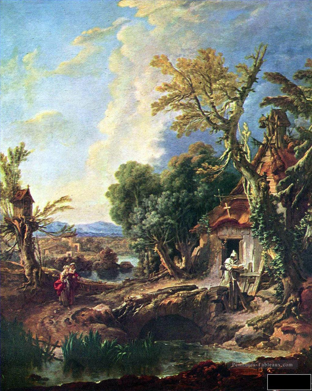 Paysage avec le frère François Boucher Peintures à l'huile